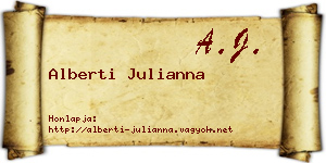 Alberti Julianna névjegykártya